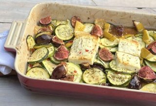 Feigen und Zucchini aus dem Ofen