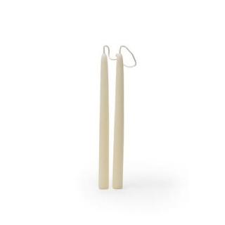 Stabkerzen (2 Stück) 25cm gebleicht, 100% Bienenwachs