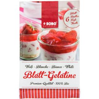 Blatt-Gelatine (6 Blatt) 10g SOB