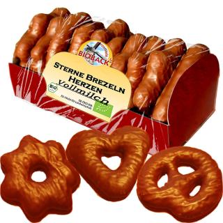 Lebkuchen Sterne Brezeln Herzen Vollmilch 175g ROM
