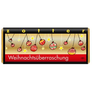 Schokolade Karamell-Nougat Crunch "Weihnachtsüberraschung" 70g ZOT