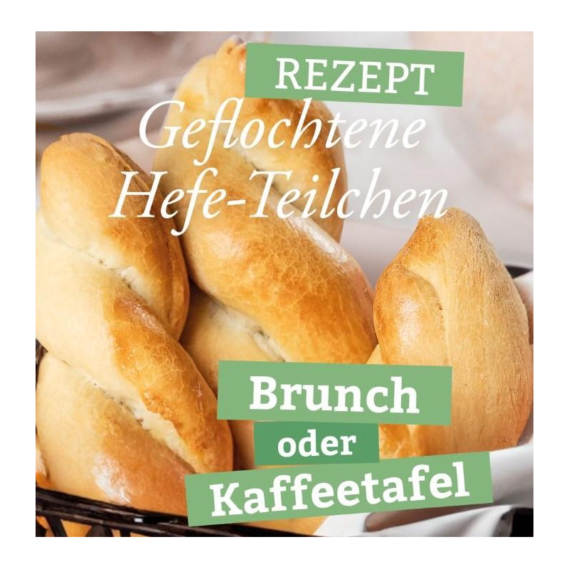 Geflochtene Hefeteilchen