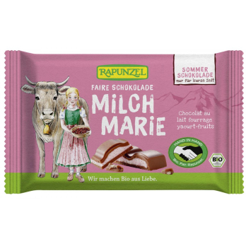 "Milch Marie" Schokolade mit rote Beeren-Joghurt-Füllung  100g RAP