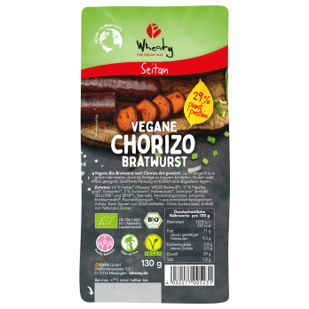 Wheaty Vegane Chorizo Bratwurst 130g WHE