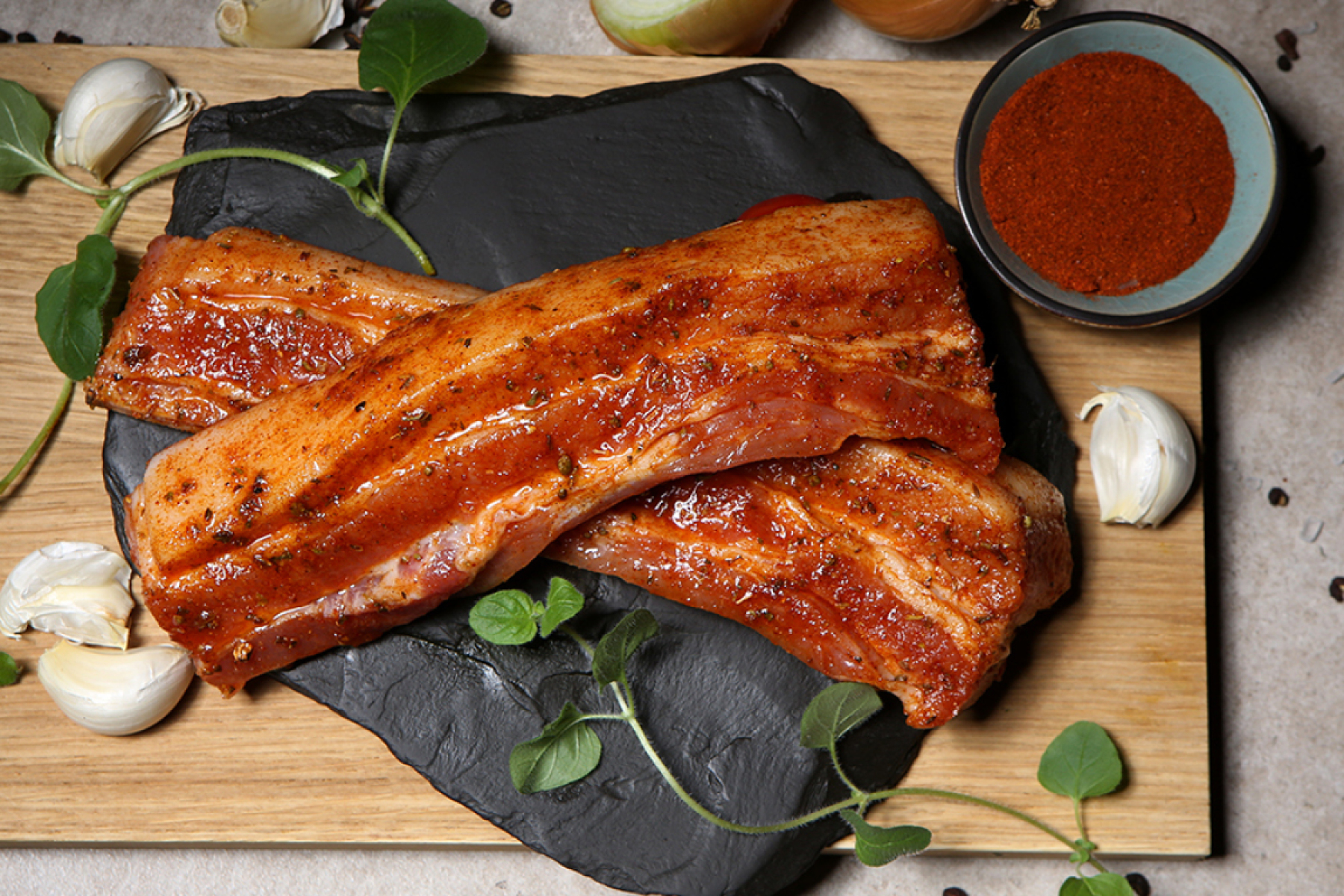 Grillscheiben vom Schweinebauch