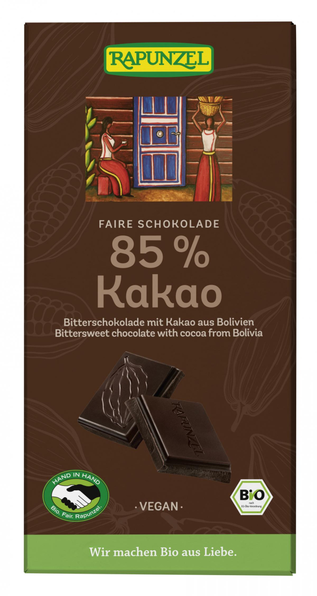 Bitterschokolade 85% Kakao 80g RAP