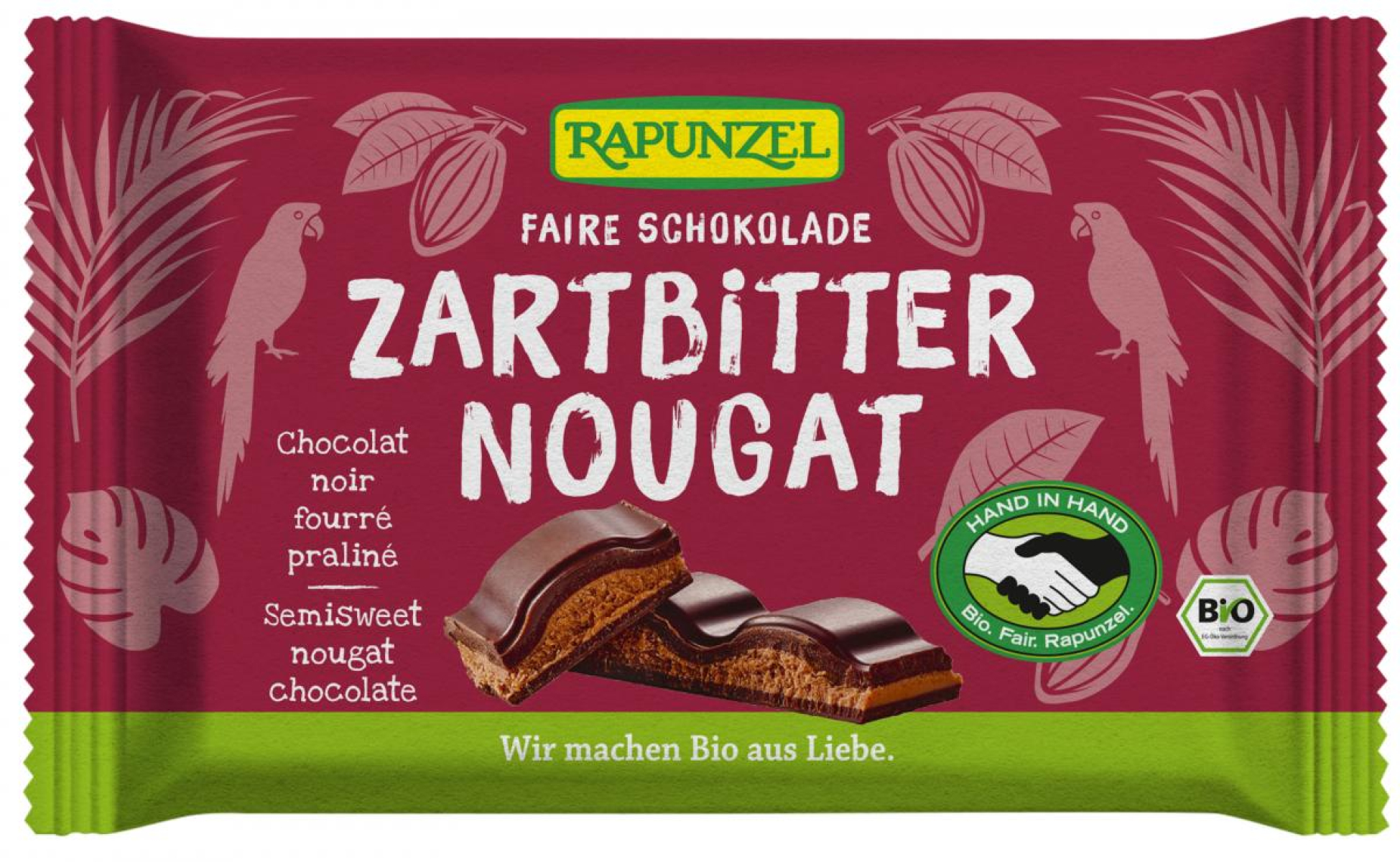 Zartbitter Nougat Schokolade 100g RAP