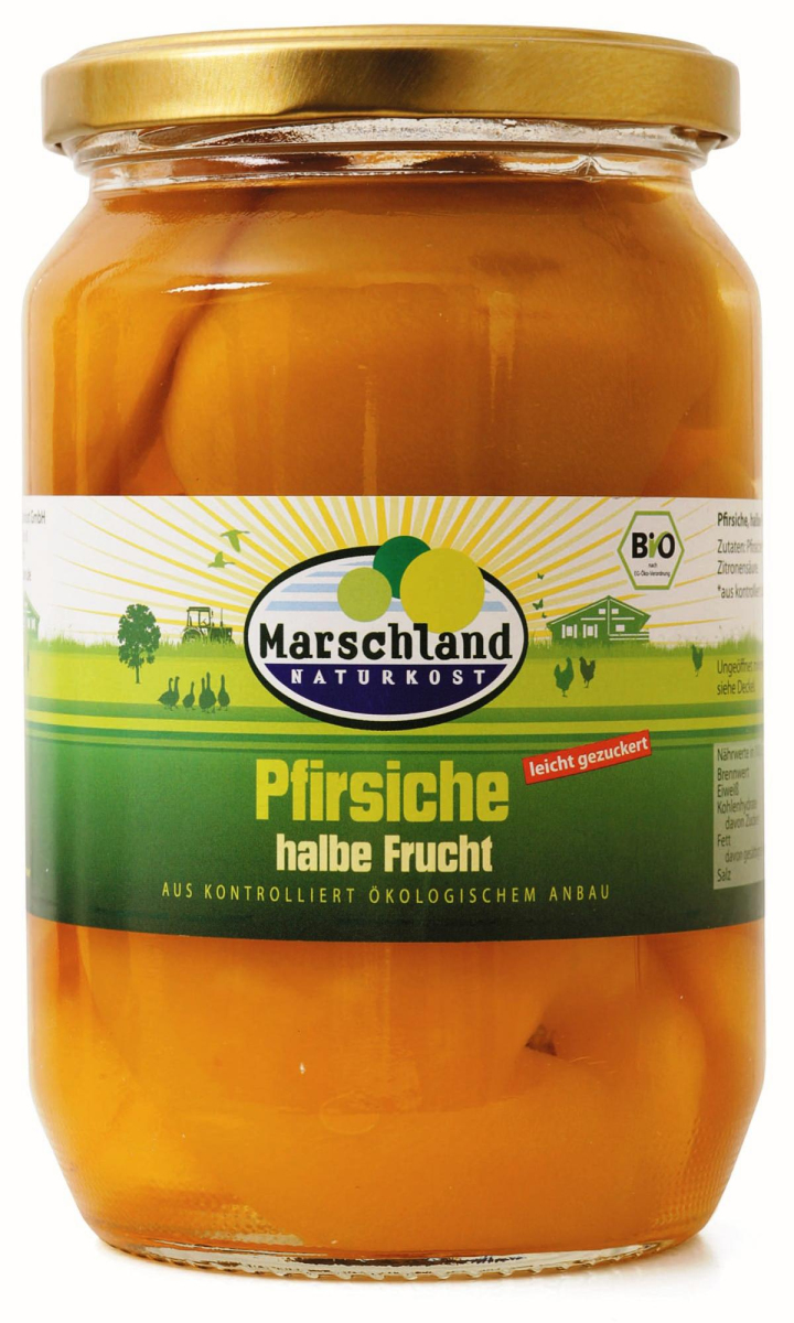 Pfirsiche halbe Frucht im Glas 720ml