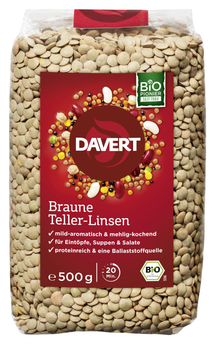 Braune Teller-Linsen 500g DAV