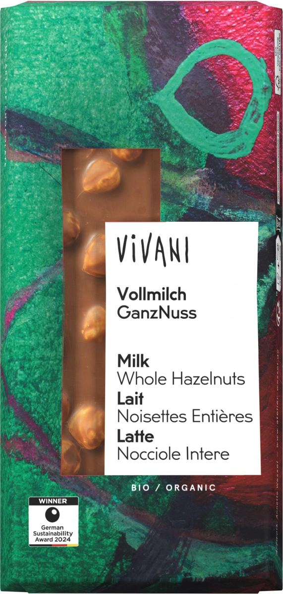 Vollmilch mit ganzen Nüssen 100g VIV