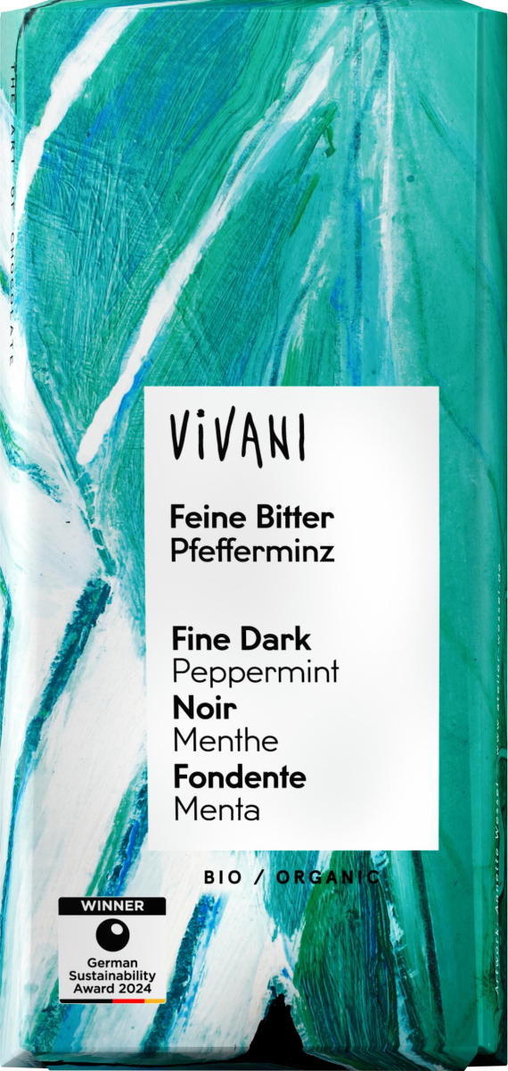 Feine Bitter Pfefferminzschokolade 100g VIV