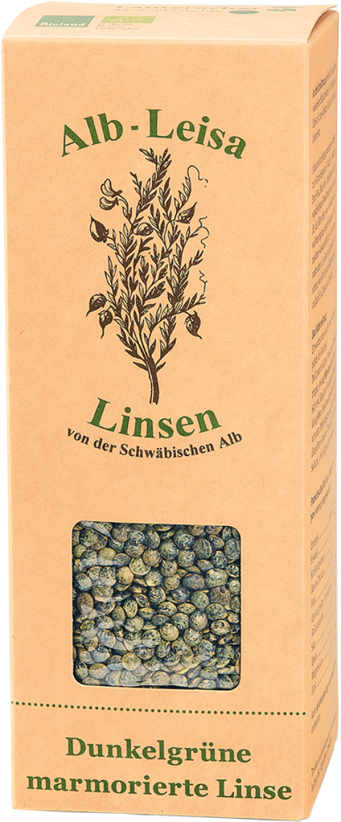 Alb-Linsen Dunkelgrün marmorierte 500g