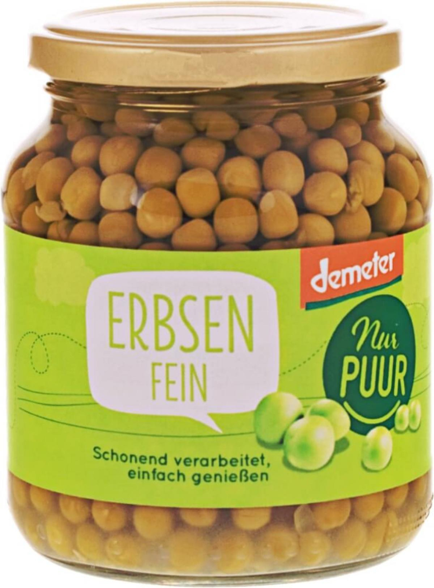 Erbsen fein im Glas 350g NPU