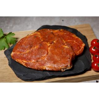 Schweinehalssteak, mariniert