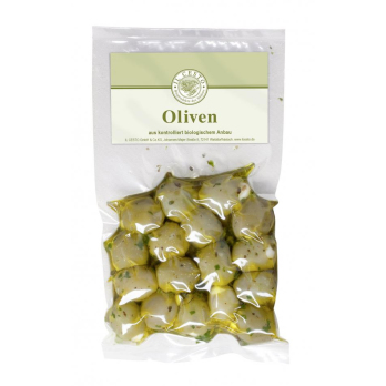 Griechische Oliven mit Knoblauch gefüllt 175g CES
