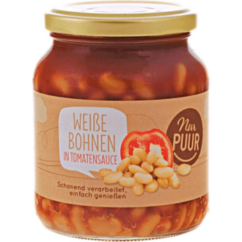Weiße Bohnen in Tomatensauce 350g NPU